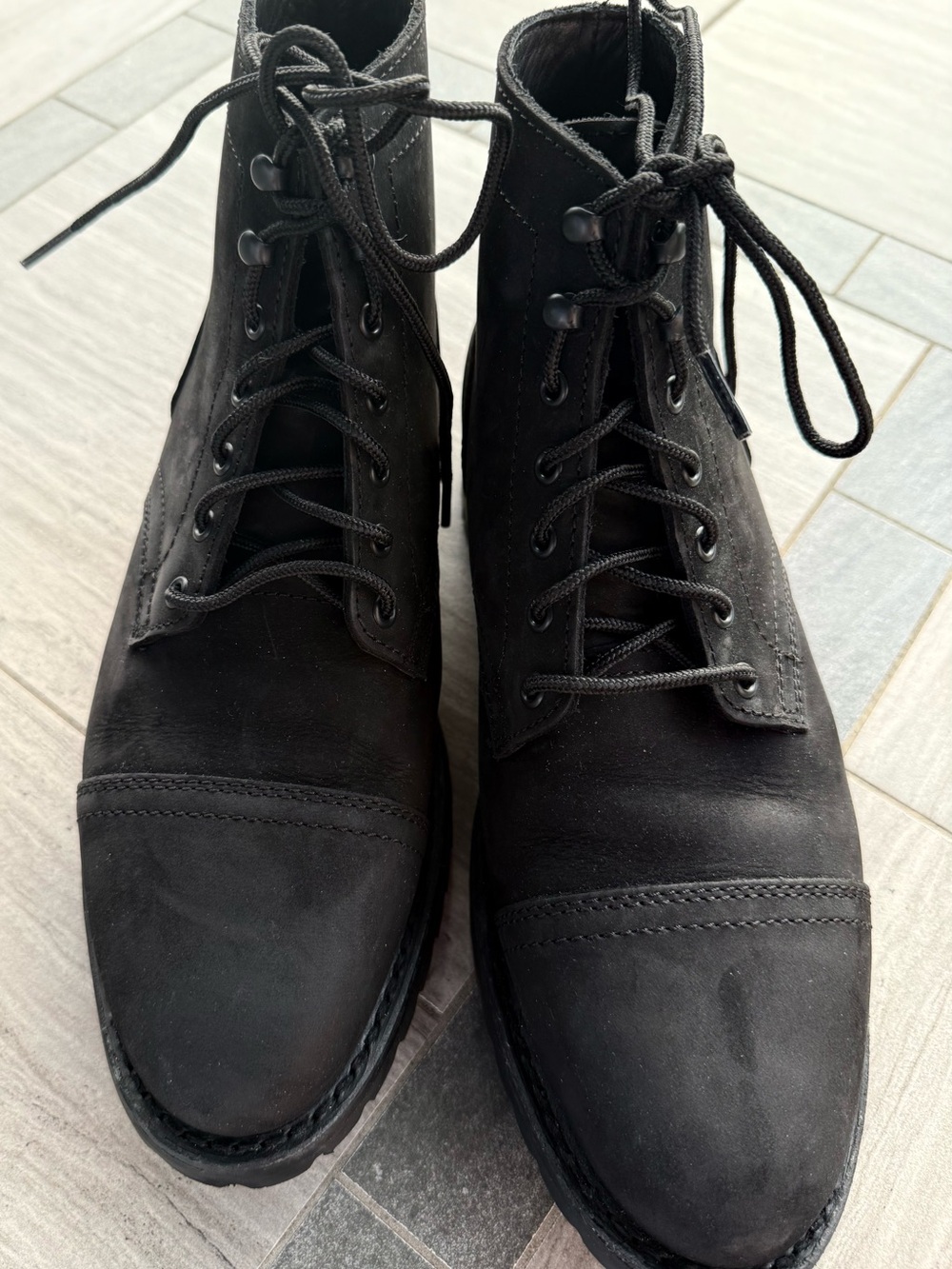 Thursday Boot Co Men's Captain StormKing Boots Matte Black Leather Size 8.5 US - Picture 2 of 3